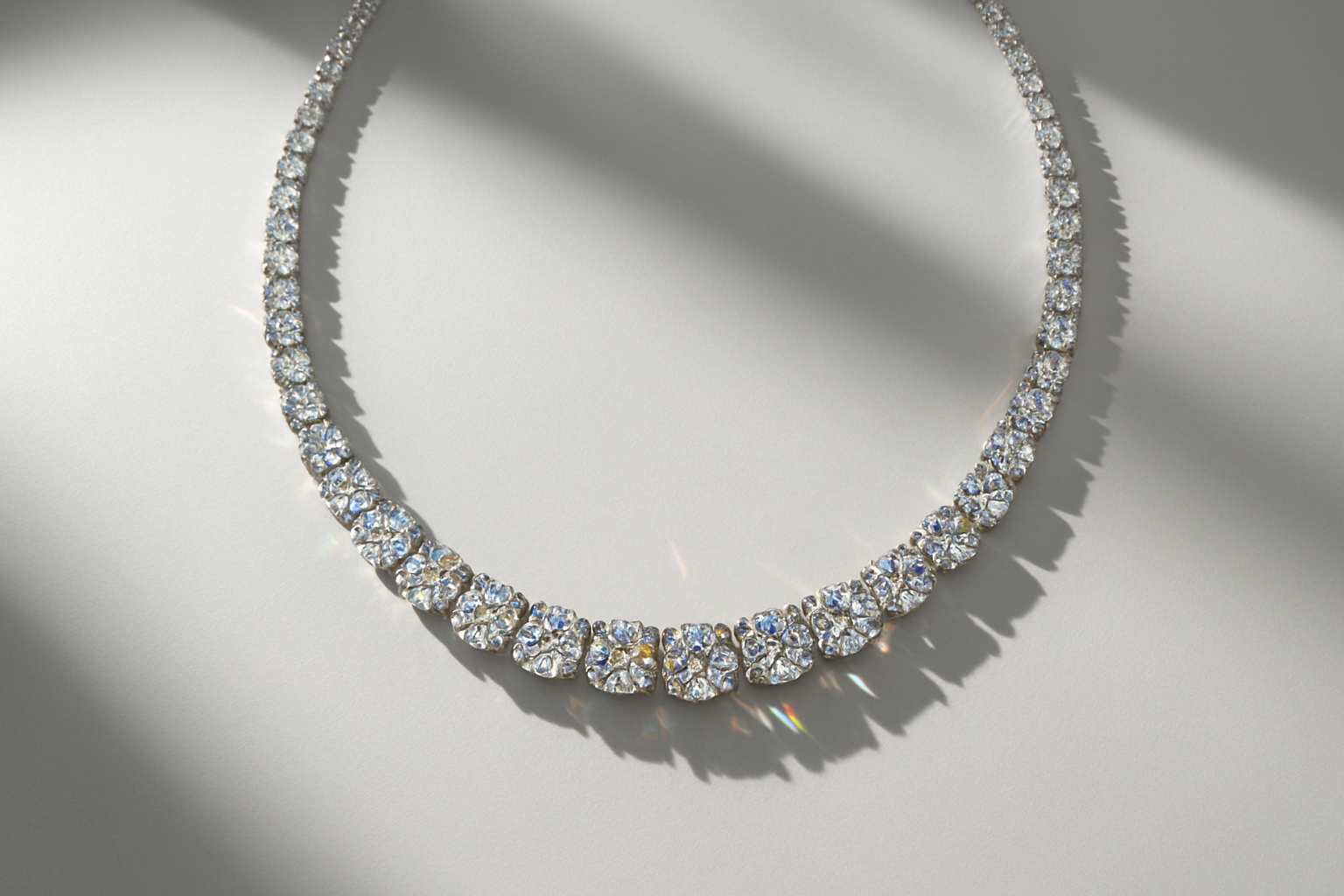 Profesyonel moissanite kolye stüdyo görseli