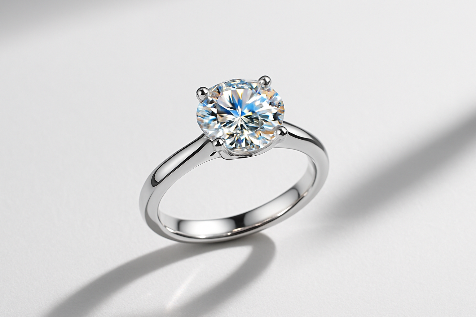 Profesyonel moissanite yüzük stüdyo görseli